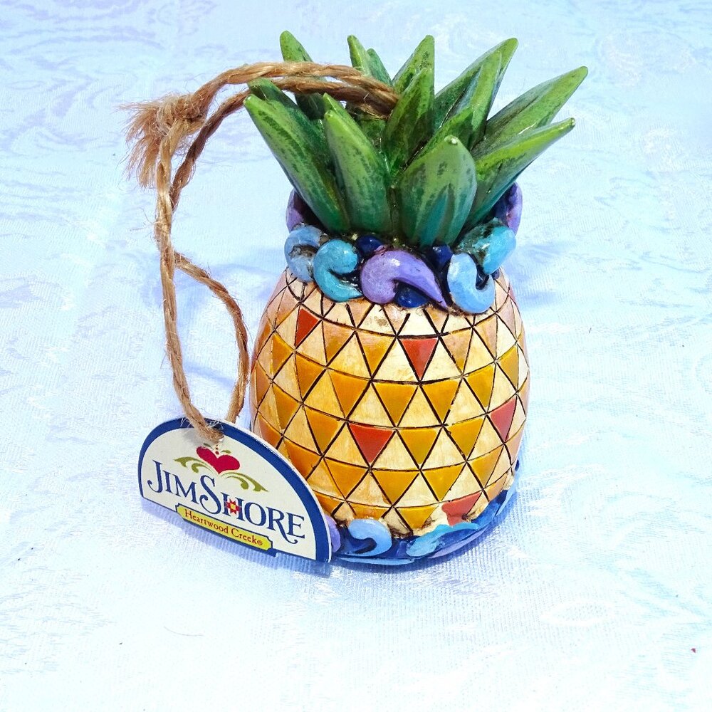 Jim Shore Hanging Pineapple Ornament 3 1/2"